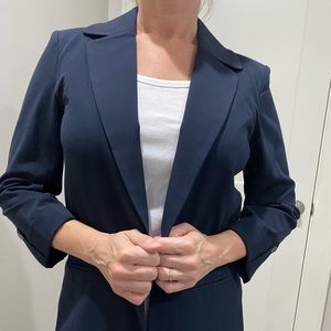 Naval blue 3/4 sleeve blazer